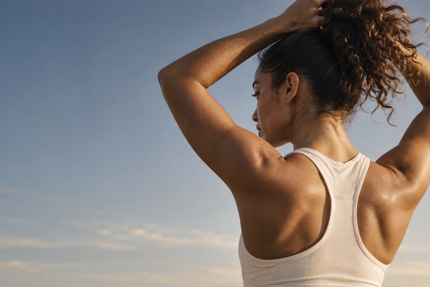 Sportive se préparant à une séance de coaching